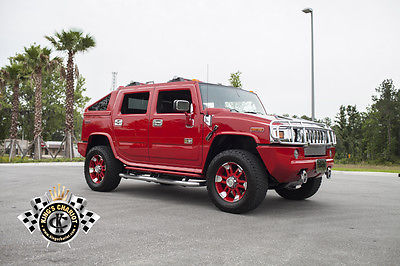 Hummer : H2 SLANT BACK SUT PREMIUM CUSTOM EXTREME LOW MILE CUSTOM H2 SUT SLANT BACK VICTORY RED 8K MI FLORIDA EXTREME LUXURY NO RESERVE