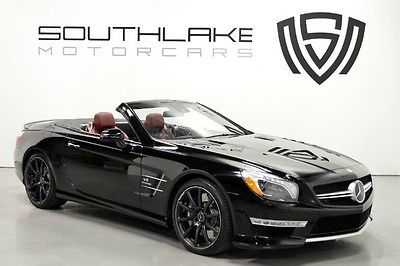 Mercedes-Benz : SL-Class SL63 AMG 2013 mercedes sl 63 amg roadster black red one owner clean carfax loaded