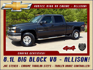 Chevrolet : Silverado 2500 LS Crew Cab 4x4 - 8.1L BIG BLOCK V8 ALLISON TRANS-JVC STEREO/BLUETOOTH/USB/AUX IN-K & N COLD AIR INTAKE-CHROME STEPS