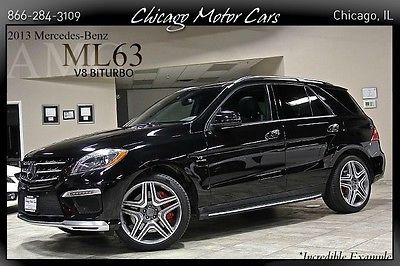 Mercedes-Benz : M-Class 4dr SUV 2013 mercedes benz ml 63 amg performance package pano roof 21 s v 8 biturbo