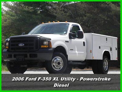 Ford : F-350 XL Utility Truck 06 ford f 350 xl regular cab utility truck 4 x 4 6.0 l power stroke f 350 used vinyl