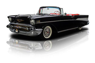 Chevrolet : Bel Air/150/210 Frame Off Restored Onyx Bel Air Convertible 283 Power Pack V8 3 Speed Manual PS