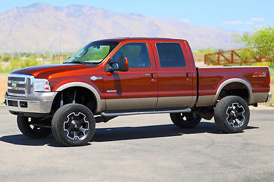 Ford : F-250 MONEY BACK GUARANTEE 2005 ford f 250 king ranch diesel 4 x 4 43 k miles crew cab lifted 20 leather