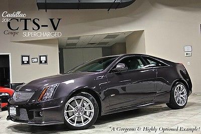 Cadillac : CTS 2dr Coupe 2014 cadillac cts v coupe phantom gray only 8 k mls recaros supercharged 1 owner