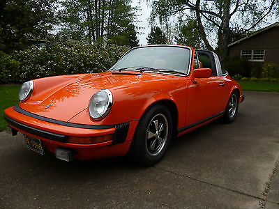 Porsche : 911 targa 1977 porsche 911 s 911 s targa excellent condition 67 000 miles orange 77
