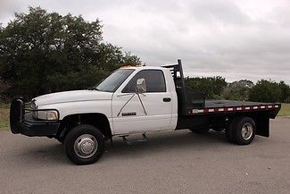 Dodge : Ram 3500 Cab and Chassis Flatbed 1999 dodge ram 3500 cab and chassis flatbed 24 v cummins diesel 5 spd tx trk