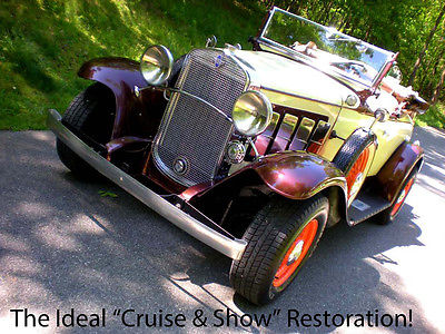 Chevrolet : Other 1931 chevrolet roadster classic rumble seat ideal cruise drive restoration
