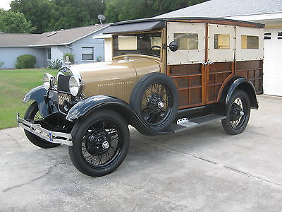 Ford : Model A WOOD 1929 ford model a station wagon original wood body