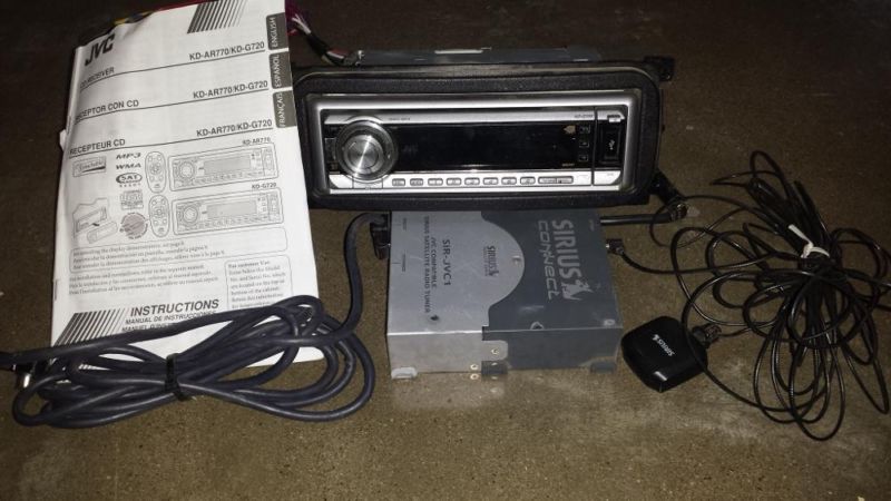 JVC Radio, CD player, Satellite ready, with the Sirius tuner