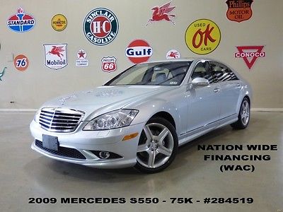 Mercedes-Benz : S-Class S550 09 s 550 p 2 pkg sunroof nav back up htd cool lth 19 in amg whls 75 k we finance
