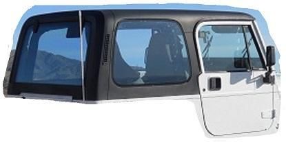 Black hardtop and full metal doors for Jeep, 0