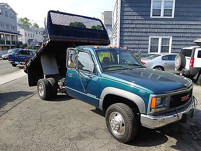 GMC : Sierra 3500 SL 1998 gmc sierra 3500 dually 4 x 4 flatbed dump