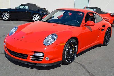 Porsche : 911 Turbo S PDK AWD Certified Pre-Owned CPO Exterior Painted Black Wheels Deviated Stitching Guards Red Heated PASM PCCB 19