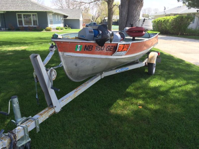 14 ft  Lund fishing boat