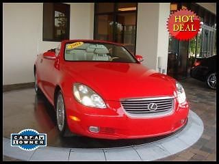 Lexus : SC Convertible 2004 lexus sc 430 convertible navigation leather florida one owner trade