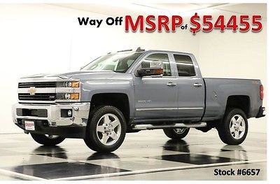 Chevrolet : Silverado 2500 HD MSRP$54455 4WD LTZ GPS SLATE GREY DOUBLE NEW NAVIGATION CAMERA  EXTENDED 2500HD 14 15 CAB HEATED LEATHER GRAY BLACK 4X4
