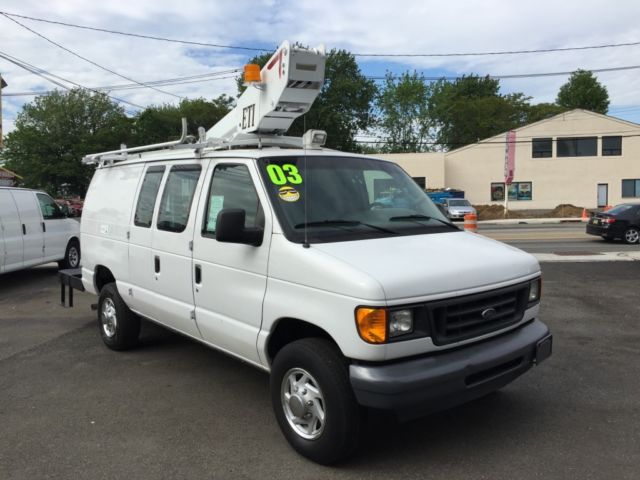 Ford : E-Series Van E-350 2003 ford e 350 bucket truck boom van 1 owner