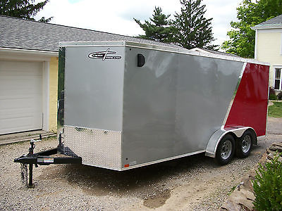 2015 Cross trailers 7x16 2 tone red and silver