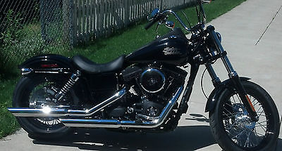 Harley-Davidson : Dyna 2013 street bob 96 ci 2500 miles vivid black extended warranty perfect cond