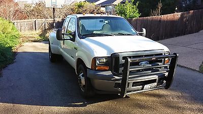 Ford : F-350 XL Extended Cab Super Duty White XT Heavy Duty Goosneck hitch in bed cloth interior v8 Diesal Front grill