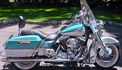 Harley-Davidson : Touring Harley-Davidson Road King 2001Touring 3,850miles Antique Turquoise/Ivory Private