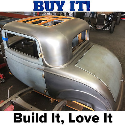 Ford : Other Not Included New 1932 Brookville All Steel Ford 3 Window 3w Coupe Body Complete Assembled