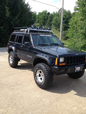 Jeep : Cherokee Limited Sport Utility 4-Door 2001 jeep cherokee 4.5 lift new 33 tires flares lights roof rack clean