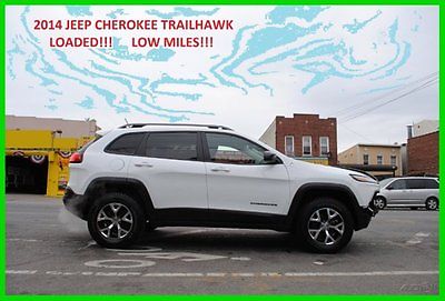Jeep : Cherokee Trailhawk 4x4 V6 3.2 Navigation Panorama Leather Repairable Rebuildable Salvage Wrecked Runs Drives EZ Project Needs Fix Low Mile