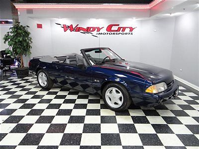 Ford : Mustang 2dr Convertible LX 5.0L 93 ford mustang lx 5.0 convertible very rare royal blue 5 spd 100 stock mint