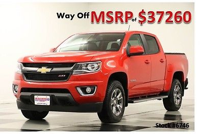Chevrolet : Colorado MSRP$37260 4X4 Z71 Off Road Victory Red Crew 4WD New Heated Seats Tonneau Bluetooth Short Box Usb Cab 14 15 2015 Remote Start