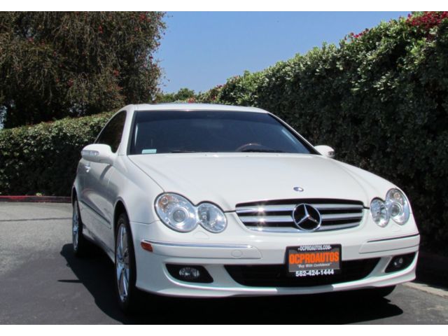 Mercedes-Benz : CLK-Class 2dr Cpe 3.5L P2 Package Navigation Keyless Entry Alloy Wheels Leather White Low Miles Clean