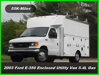 Ford : E-Series Van Enclosed Utility Van 03 ford e 350 cutaway utility van 5.4 l triton gas e 350 utilimaster trademaster