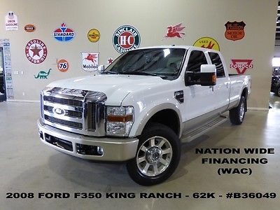 Ford : F-350 King Ranch 4X4 08 f 350 king ranch long bed 4 x 4 diesel htd lth 6 disk cd 20 in whls 62 k we finance