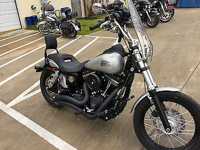 Harley-Davidson : Dyna New 2015 Harley Street Bob,1500 miles, Hard Candy Silver. Many upgrades!!