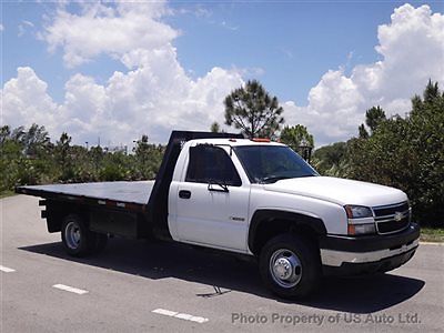 Chevrolet : Silverado 3500 3500 Flatbed 2006 chevrolet silverado 3500 12 ft flatbed fl truck one owner 6.0 l vortec v 8 gas