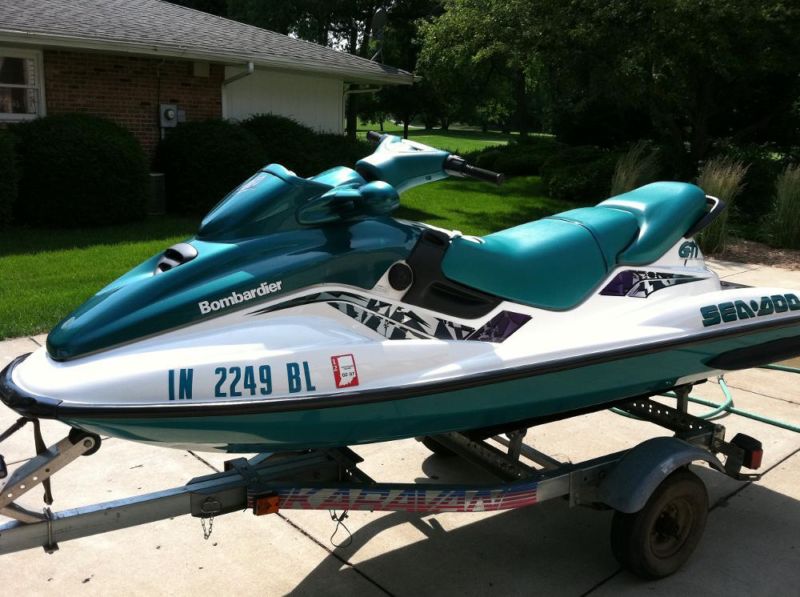 1998 Sea Doo GTI w/road and two beach trailers