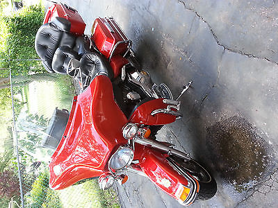 Harley-Davidson : Touring 2002 harley classic red firefighter edition
