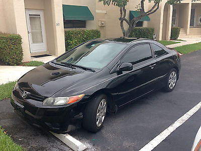 Honda : Civic EX 2008 automatic black honda civic coupe clean title one owner no accidents
