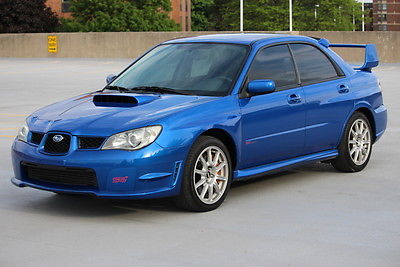 Subaru : Impreza WRX STI 2006 subaru impreza wrx sti sedan 4 door 2.5 l turbo awd 6 speed blue low miles