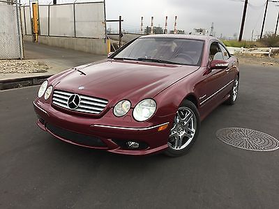 Mercedes-Benz : CL-Class  W215 CL55 ONE OF ITS KIND! 123K ON WINDOW STICKER 05 mercedes cl cl 55 amg rare bordeaux red tan mint condition only 51 k miles