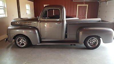 Ford : F-100 2 door cab 1951 ford f 1 truck silver pearl fully restored