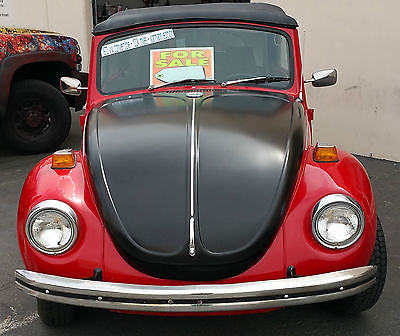 Volkswagen : Beetle - Classic karmann convertible 1972 volkswagen vw beetle convertible red black 122 k miles