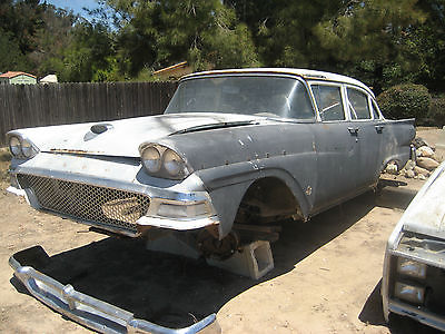 Ford : Other Other 1958 ford fairlane 4 dr parts car hot rod project barn find