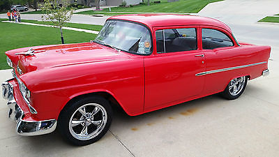 Chevrolet : Bel Air/150/210 150 Beautiful 1955 Chevy 2 door 150 Red Camel Leather Interior Digital Power 400 ci