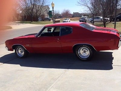Chevrolet : Chevelle SS 36 900 1972 chevelle ss red with black racing stripes excellent condition