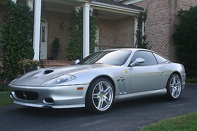 Ferrari : 575 Maranello 2002 ferrari 575 maranello argento cuoio leather 15 700 miles belt service