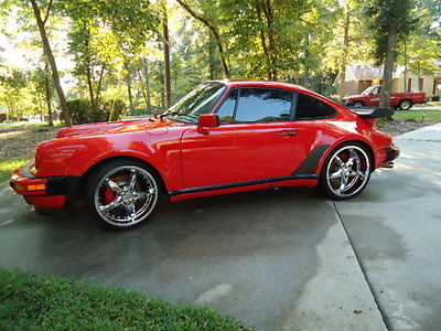 Porsche : 930 930 Turbo 1986 porsche 930 turbo guards red black leather mint condition 50 900 miles