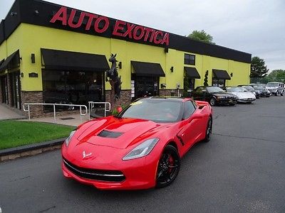 Chevrolet : Corvette Z51 3LT 3 lt z 51 red nappa navigation performance exhaust carbon fiber 501 miles garaged