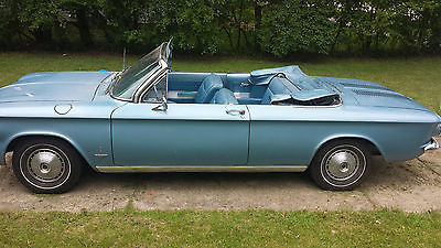 Chevrolet : Corvair Blue convertible 1962 corvair monza convertible rare find low orig miles blue drives great