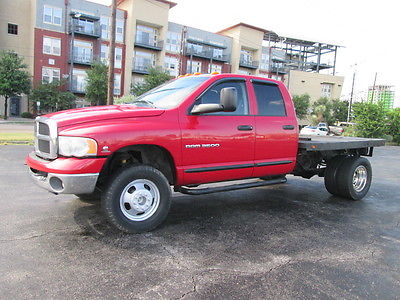 Dodge : Ram 3500 SLT CREW CAB 4X4 FLATBED 2005 dodge ram 3500 5.9 cummins crew cab 4 x 4 slt flatbed extra clean runs great